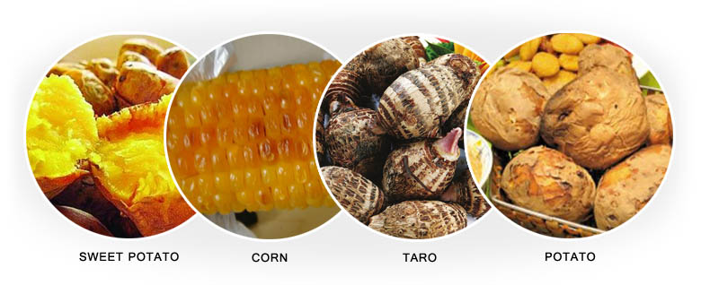 Roasted Sweet Potato,Corn,Taro,Potato