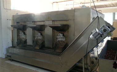 The peanut roasting furnace production line put into use in Yun Ting