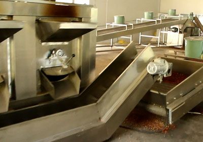 Application of peanut roasting machine in peanut butter production line