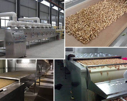 Microwave peanut roasting machine, nuts dryer machine