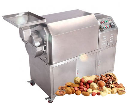 How does peanut roasting machine works