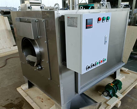 French customer purchased one set of our sesame roasting machine