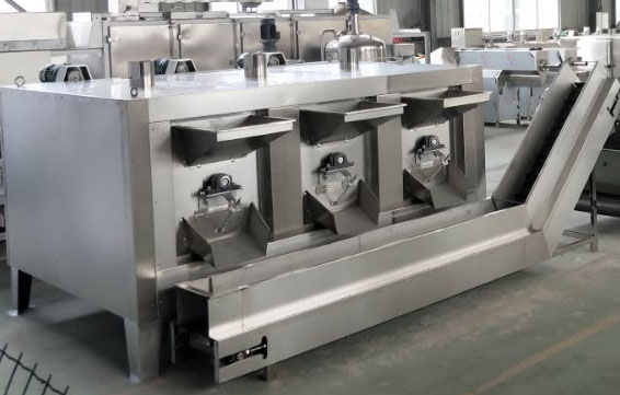 Why is the peanut roasting machine blocked when working?