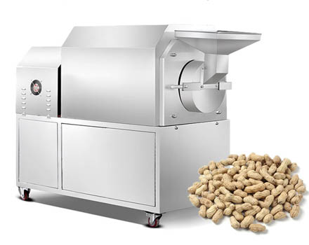 Working system of peanut roasting machine